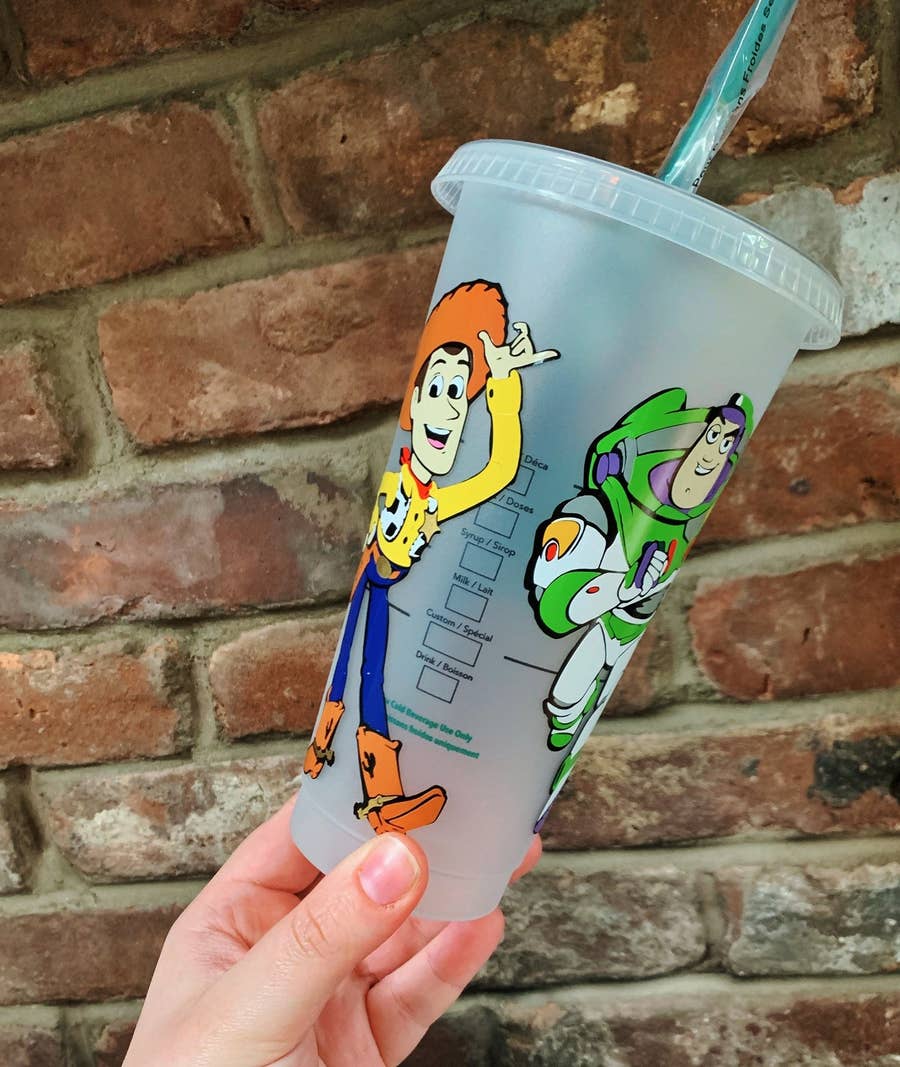 Disney's Toy Story 15 oz. Plastic Water Bottle Forky Buzz Light year Woody  Rex