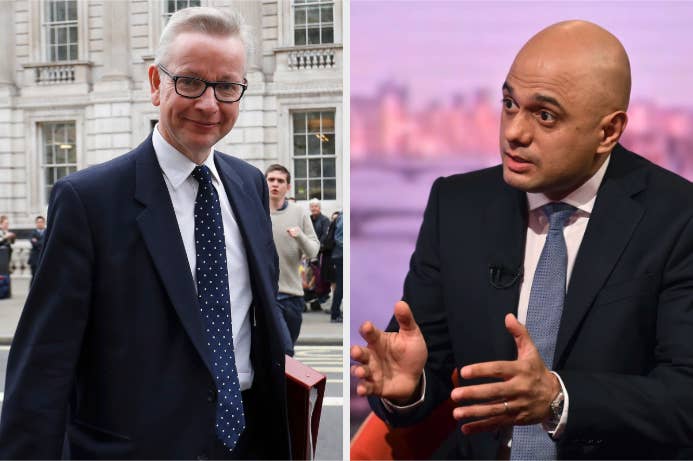 Tory leadership candidates Michael Gove and Sajid Javid
