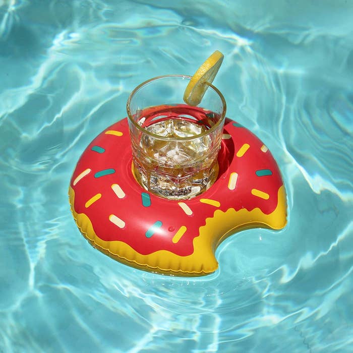 Promising review: "These guys were awesome! They were larger than I imagined and did great holding up drinks in the pool. The were very cute, I received lots of compliments from our guests. The small air pump worked great!" —Mitch LeonardGet them from Amazon for $10.99 (12-pack of different shapes).
