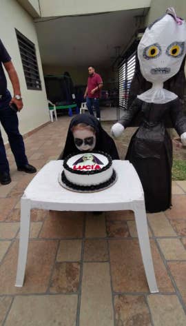 Little girl nun shop themed birthday party