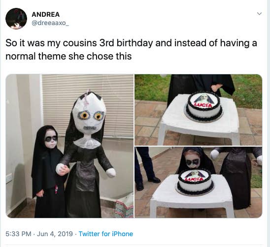 This Little Girl Picked The Nun As Her Birthday Party Theme And