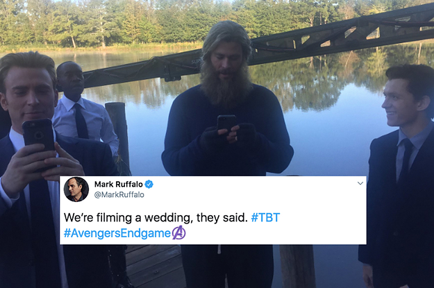 Avengers Endgame Mark Ruffalo Just Tweeted Out New Behind The
