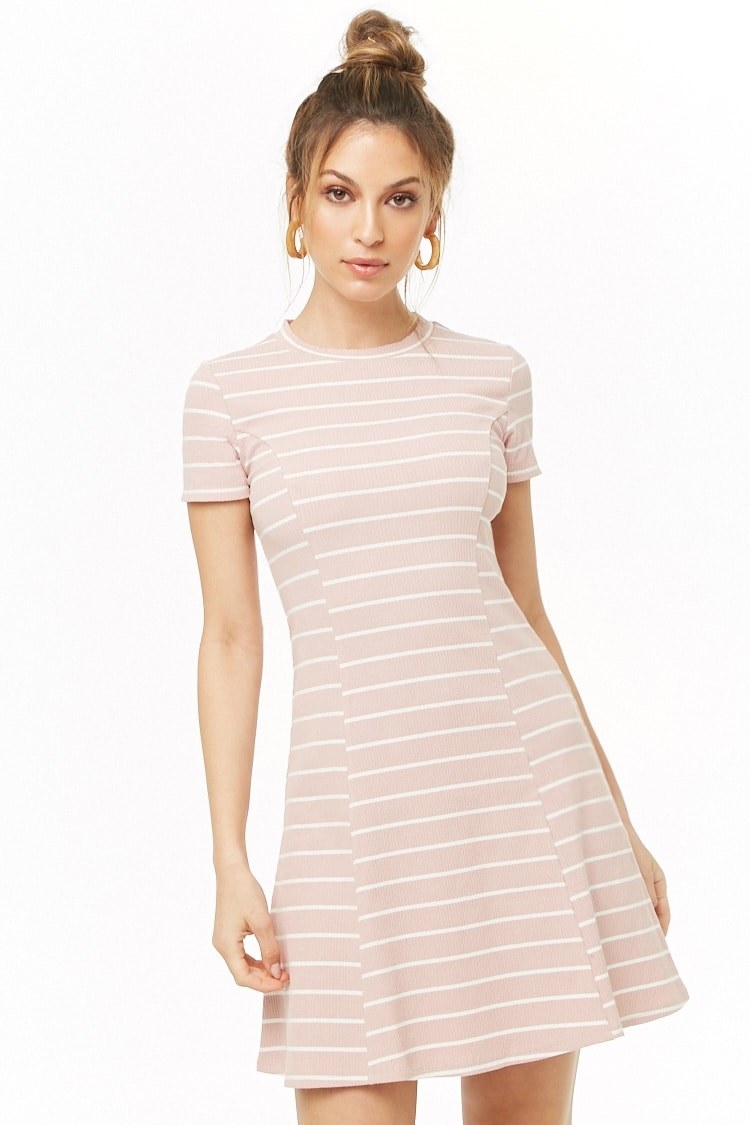 rainbow striped dress forever 21