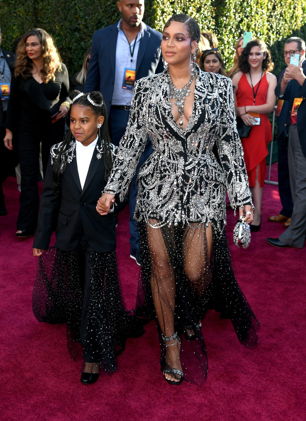 Beyonce And Blue Ivy Matching Outfits At The Lion King Premiere