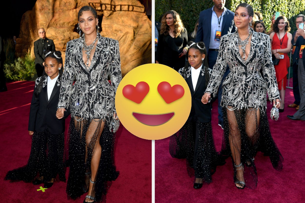 Beyonce And Blue Ivy Matching Outfits At The Lion King Premiere
