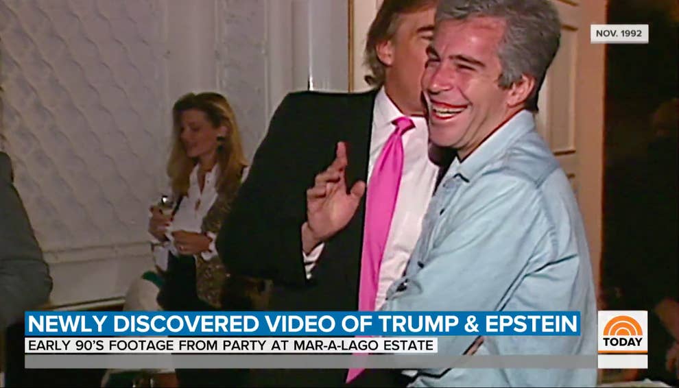 Image result for photos of trump, epstein at 1992 parties