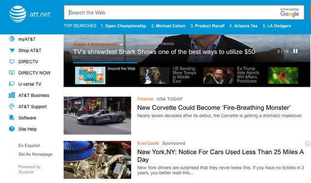 At T Partners With Rival Verizon On Web Portal Business