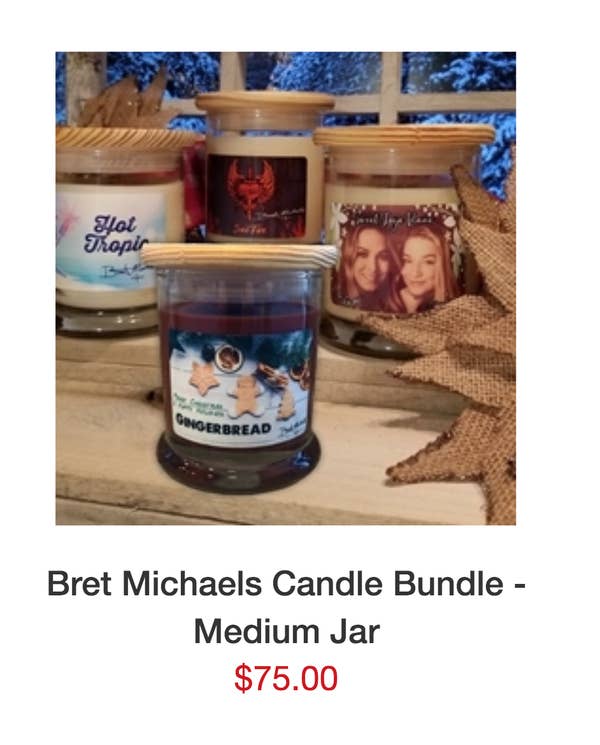 Fyi Bret Michaels Sells Candles As Part Of His Lifestyle Collection