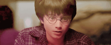 Gif of Harry Potter looking amazed
