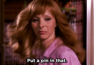 valerie cherish saying put a pin in that