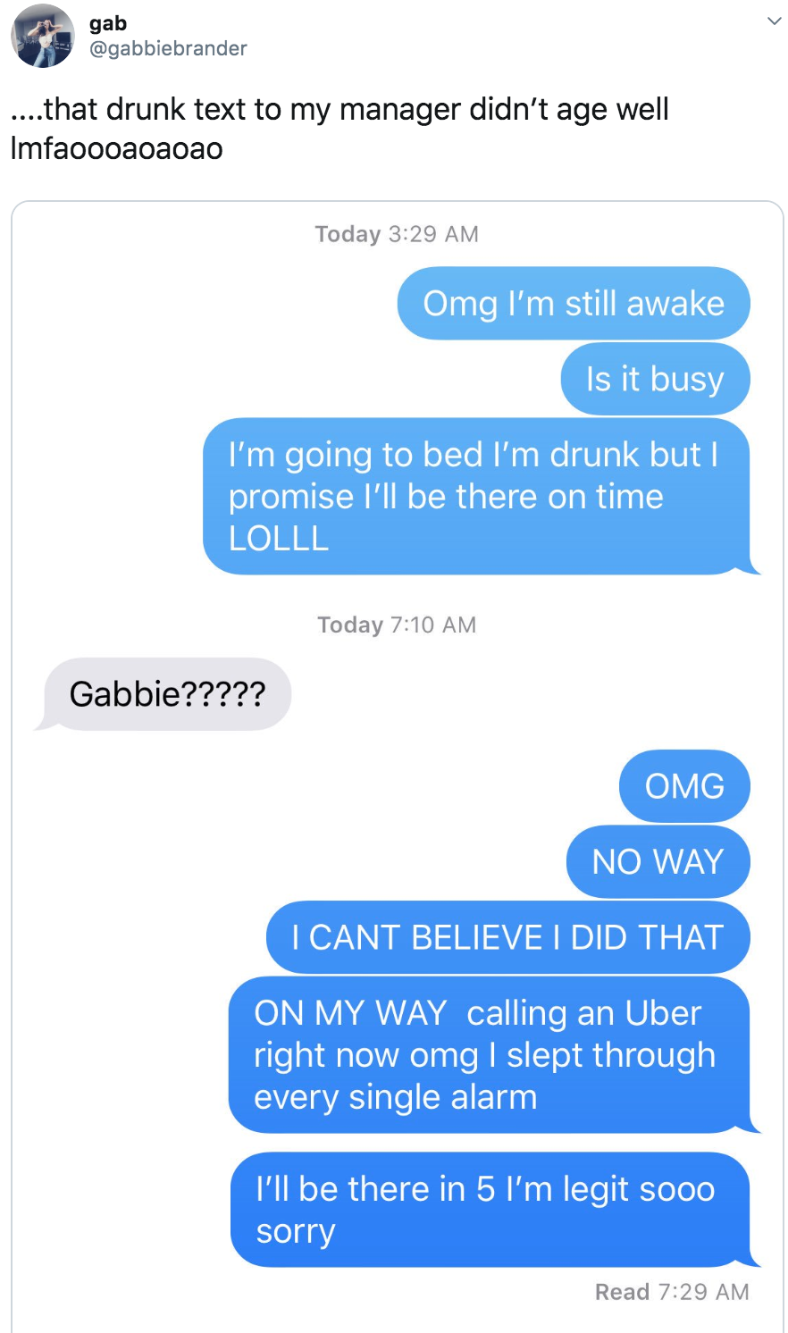 sorry for drunk texting