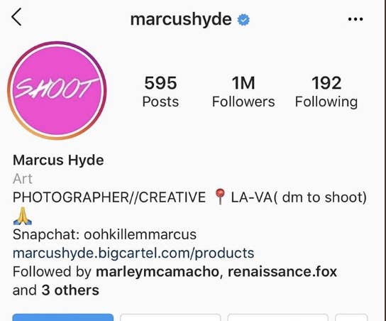 Instagram Has Taken Down Marcus Hyde S Account After He Was Called Out By A Model