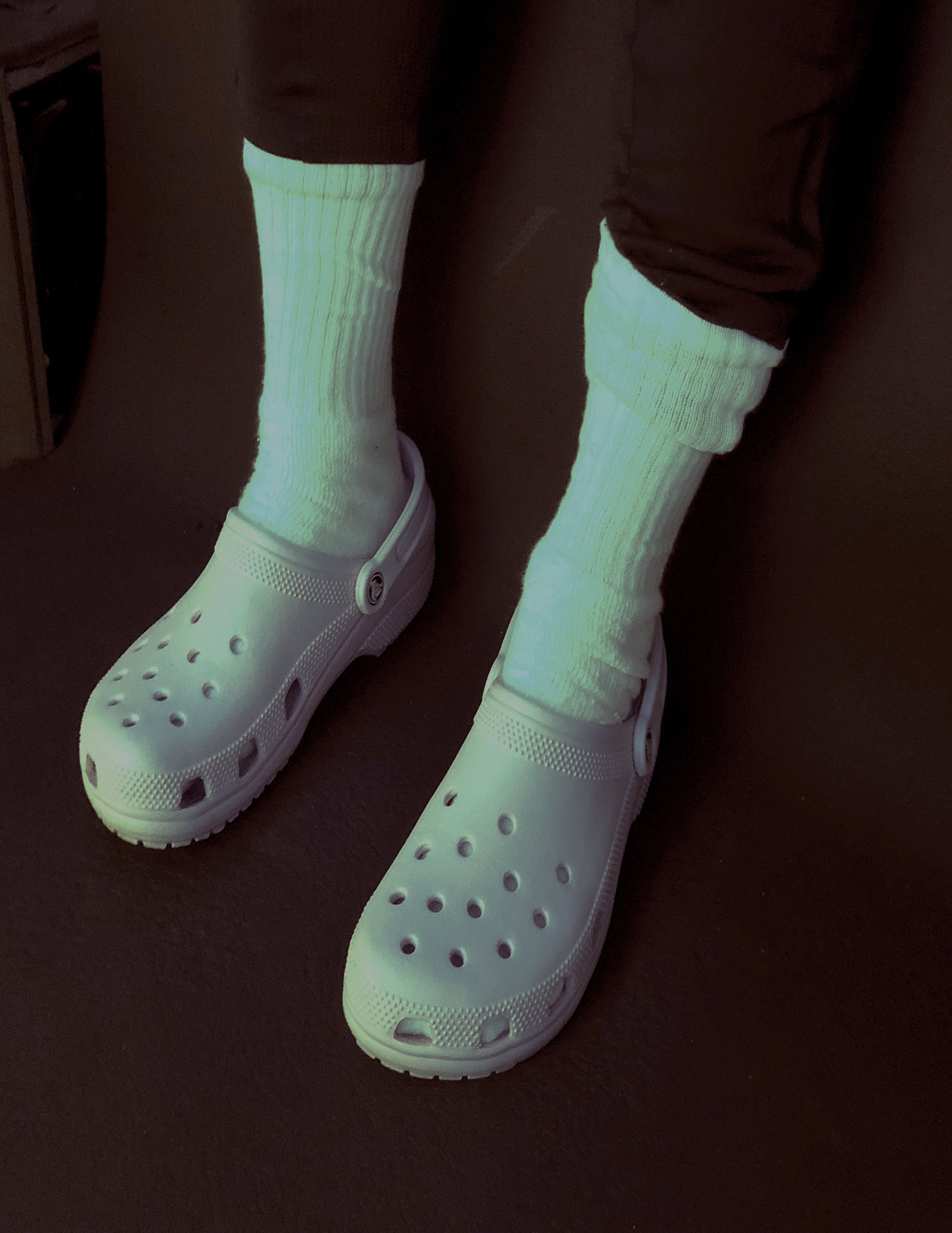 socks with crocs on them