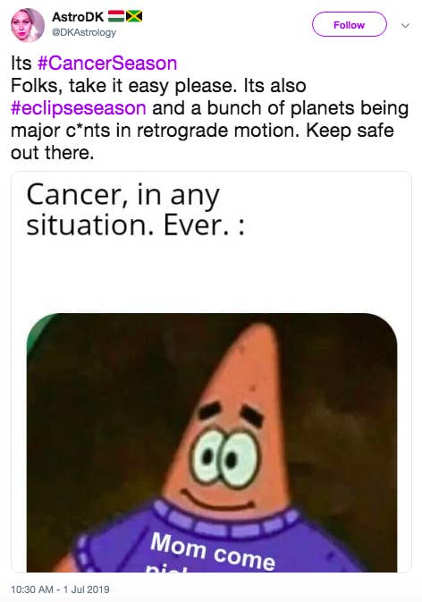 17 Funny Tweets About Cancer Season
