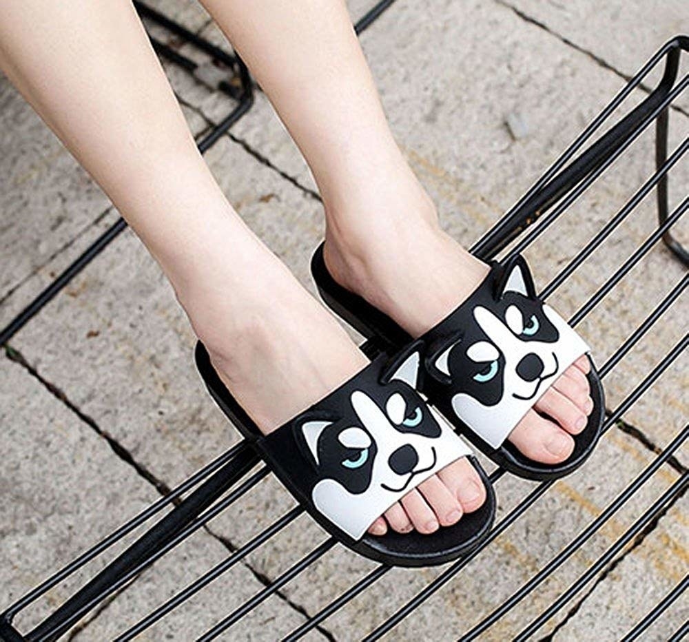 Husky Smile Dont Dream It Be It Print Summer Slide Slippers for Boy Girl Indoor Casual Home Sandals Shoes