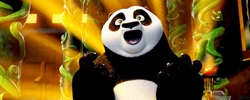 Po from &quot;Kung Fu Panda&quot; looking amazed with sparkles in his eyes