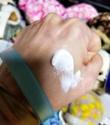 Nivea Creme on reviewer's hand