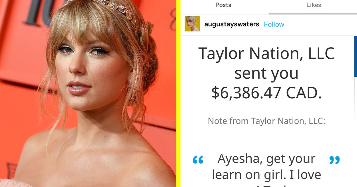 Image result for taylor swift donates money