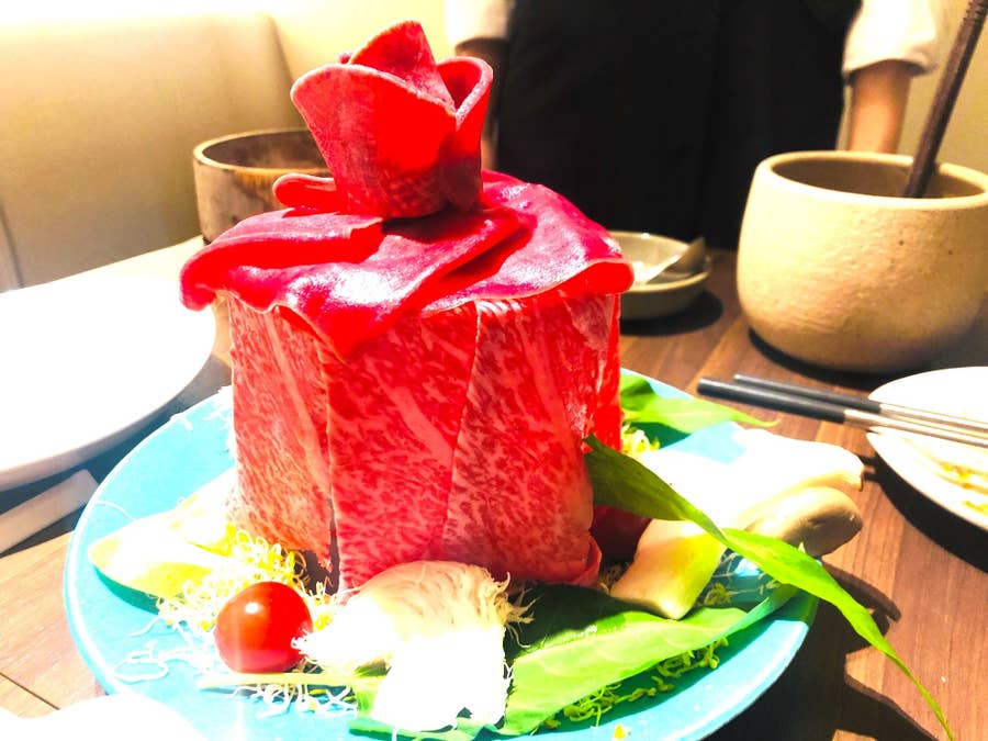 表参道ランチなら しゃぶしゃぶkintan で 肉のケーキ を食べないと