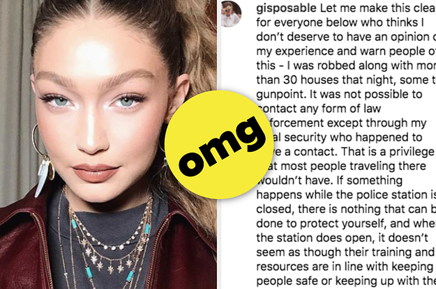 Gigi Hadid Just Spoke Out About ~That~ Post Telling Fans Not To Visit Mykonos After She Was Robbed