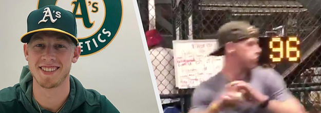 Fan who threw 96 mph in radar gun booth shines in Athletics minor