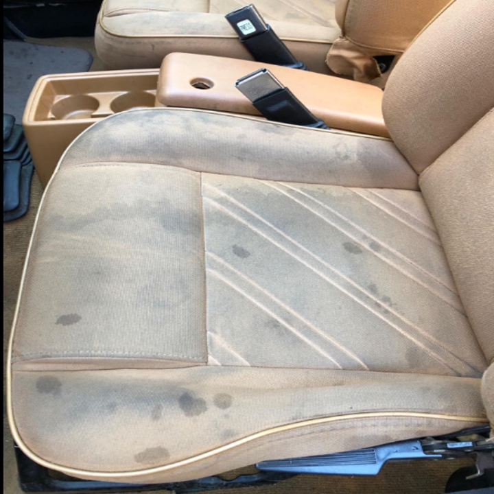 Reviewer's dirty car seat