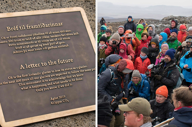 Iceland Held A Funeral For Its First Glacier Lost To Climate Change And Left This Warning Sign