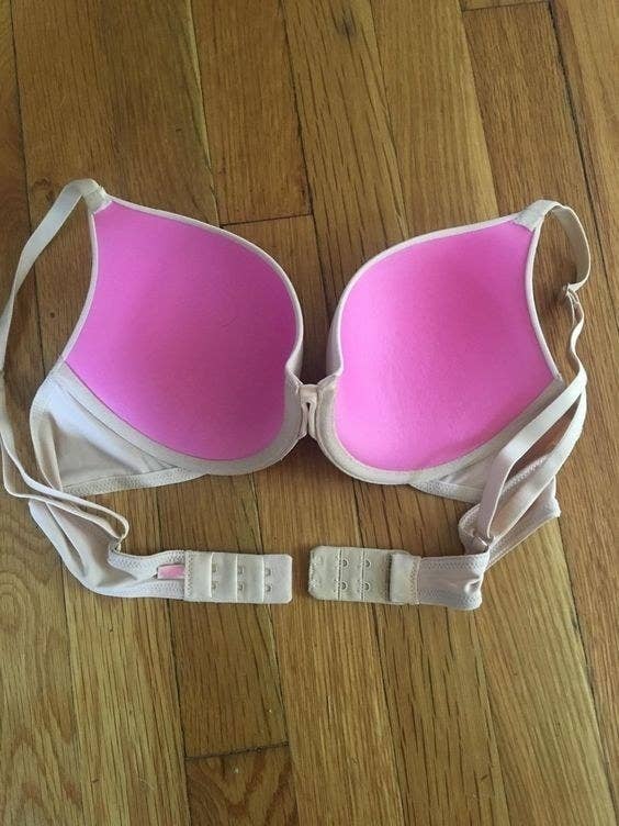 Reviewer's picture of bra extender attached to their matching bra straps 