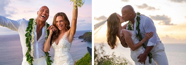 The Rock marriage: Dwayne The Rock Johnson and Lauren Hashian get married  in Hawaii - CBS News