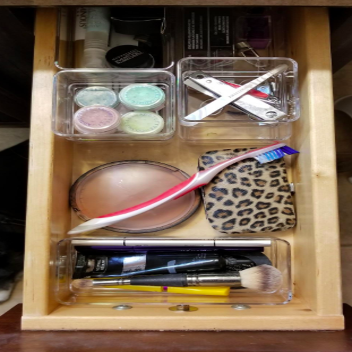 Reviewer's after picture of drawer now organized by bins