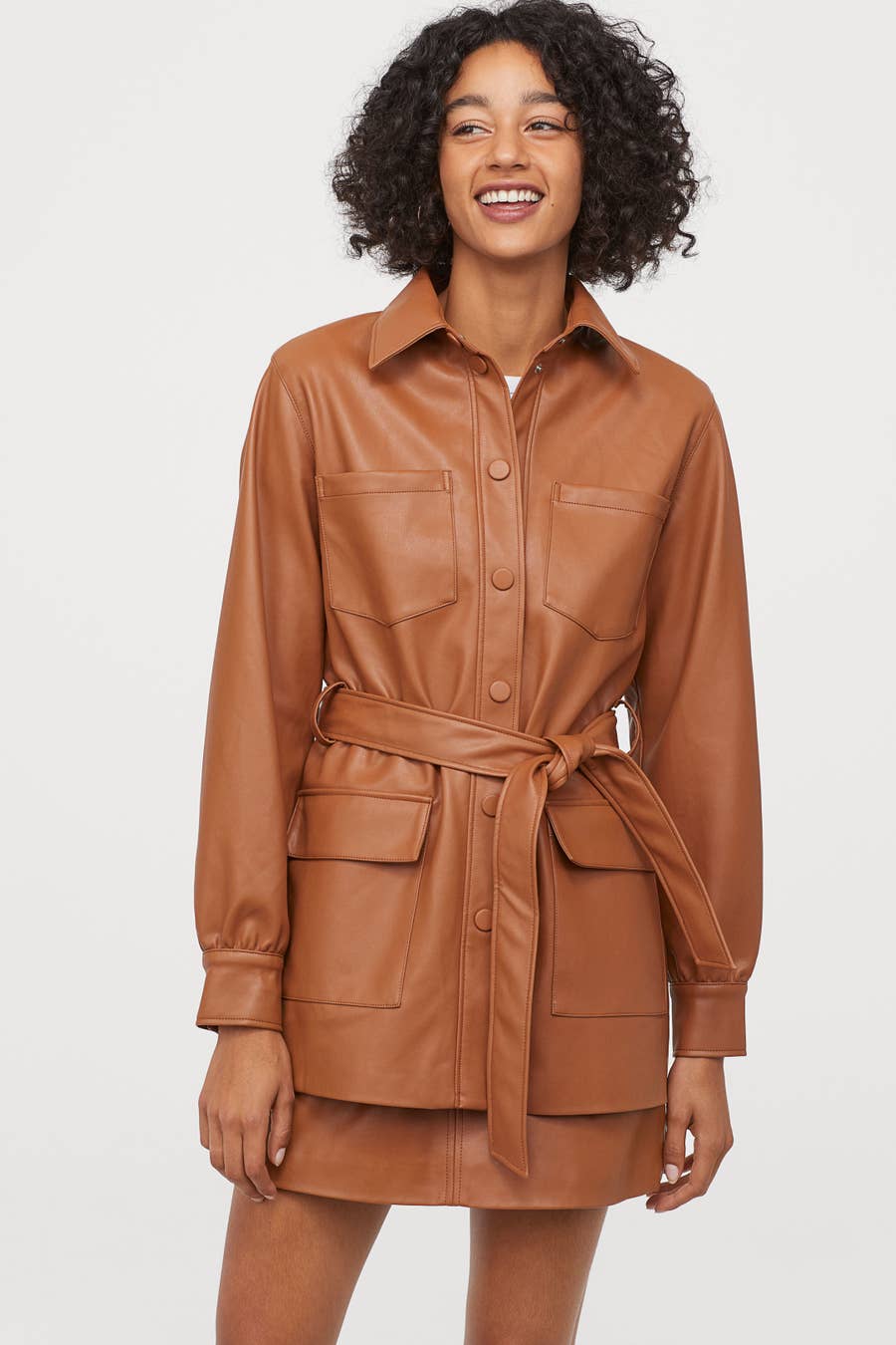 knee length dresses for ladies The Jacket Maker Men’s Scout Black Leather Shirt main image 0