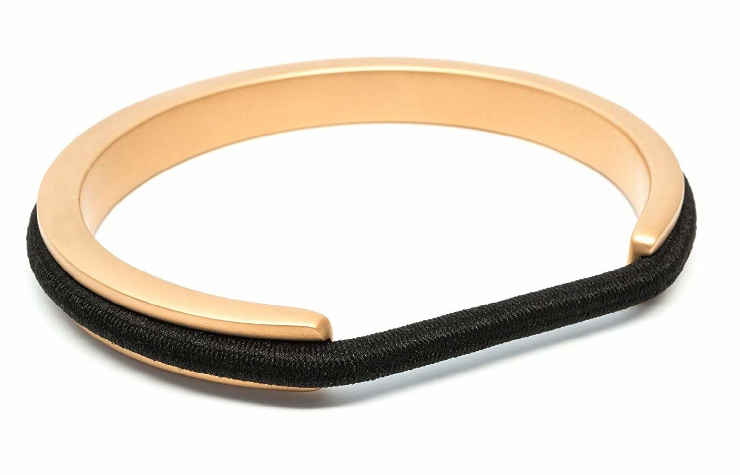 semi-circle bangle with a divot for the hair band to sit in 