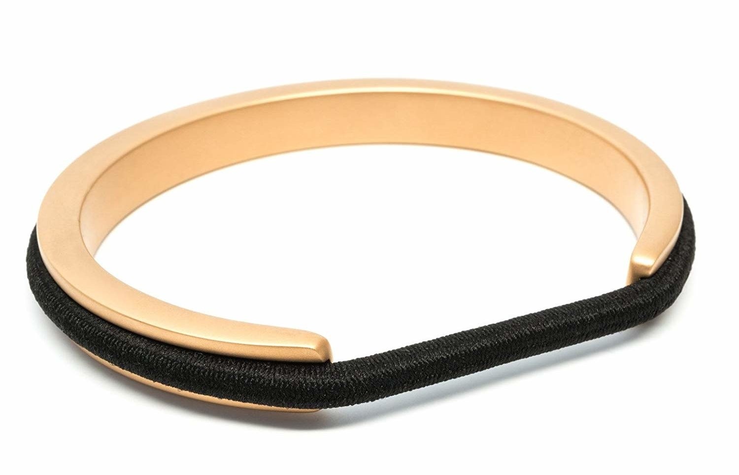 semi-circle bangle with a divot for the hair band to sit in 