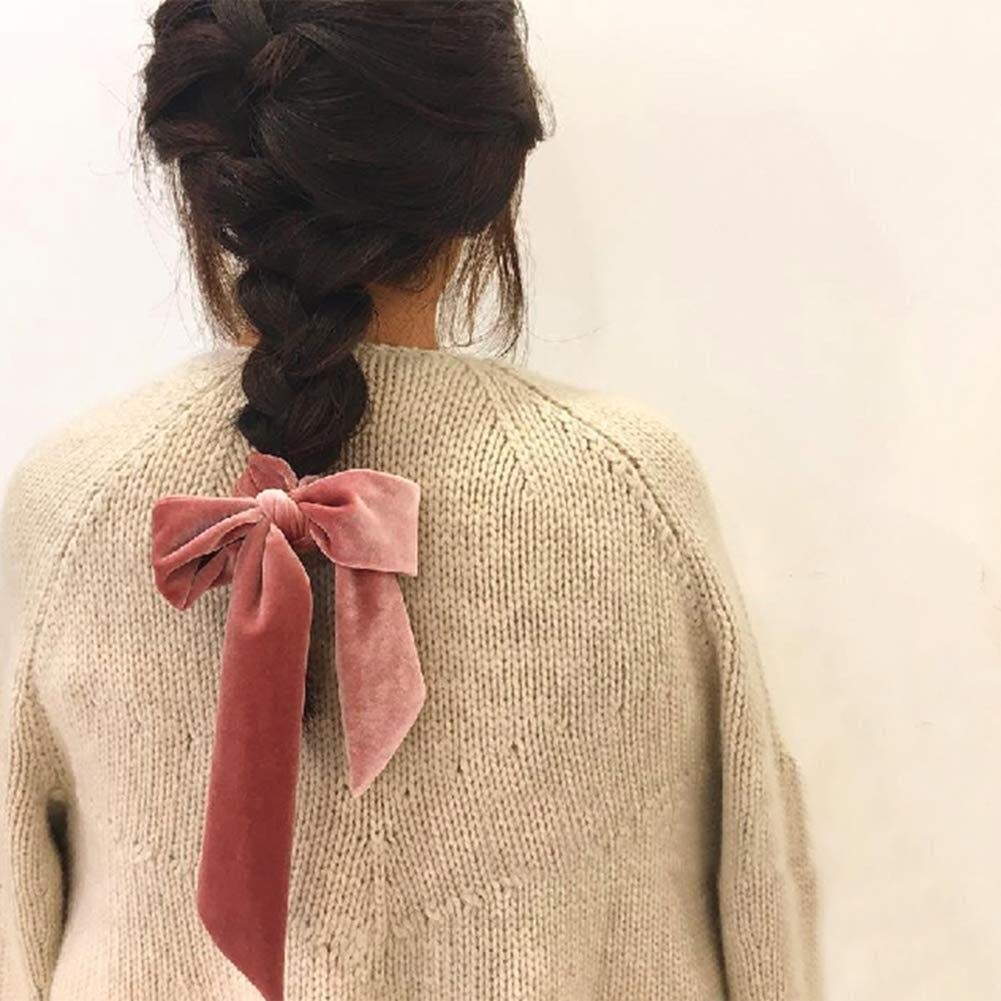 velvet scrunchie with bow