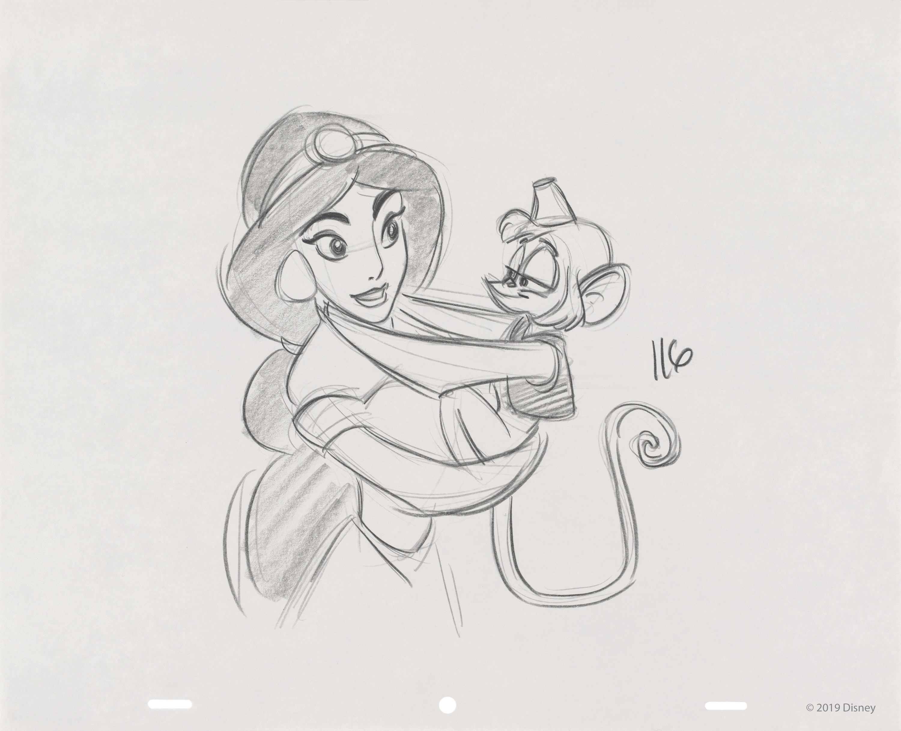 disney aladdin monkey drawings