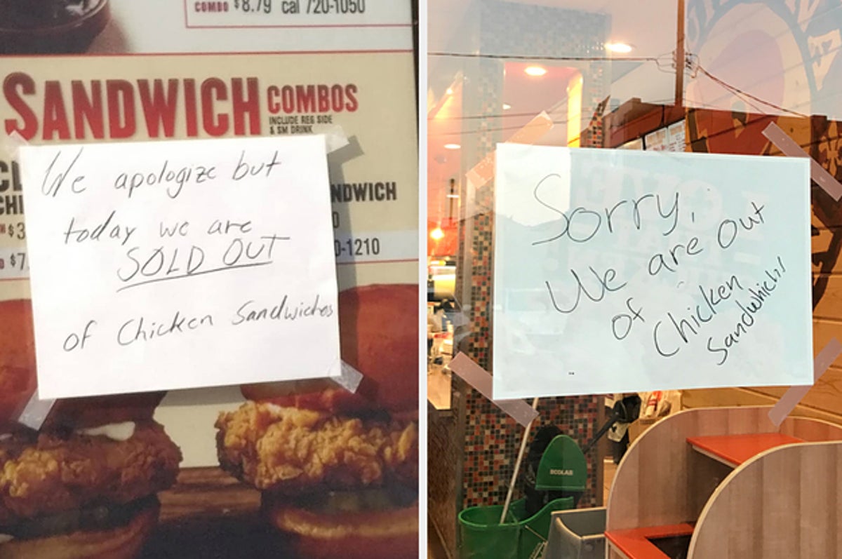 Popeyes Locations Are Actually Running Out Of Chicken Sandwiches