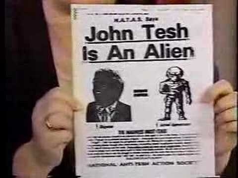 a poster about him being an alien