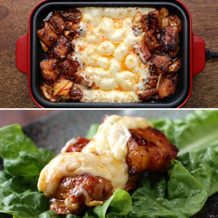 ホットプレートで チーズディップサムギョプサル