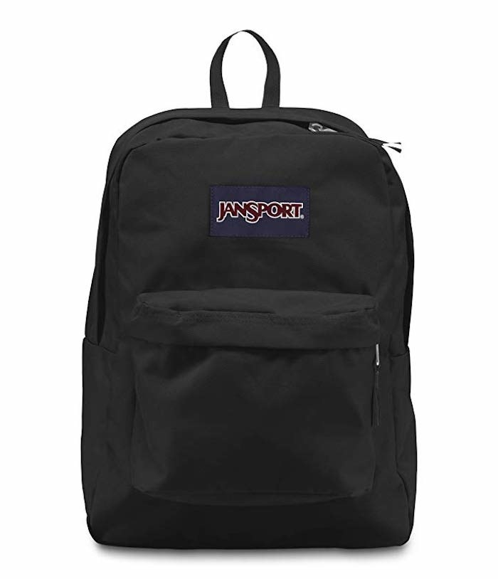 black transport backpack