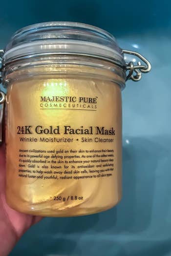 Jar of gold face mask 