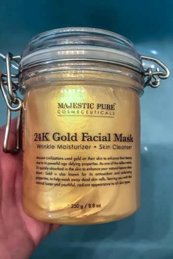 Jar of gold face mask 