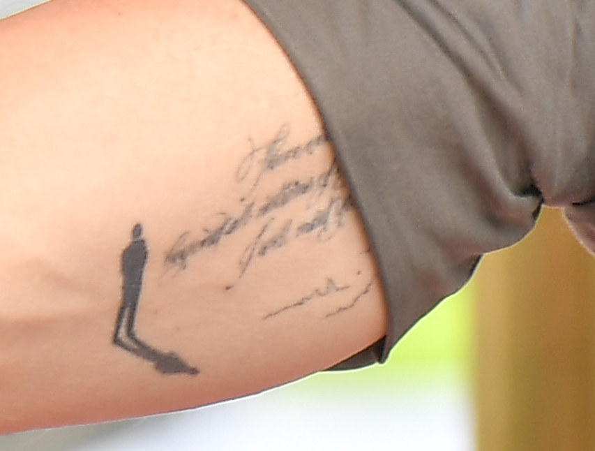 Brad Pitt displays tattoo honoring Angelina Jolie and kids