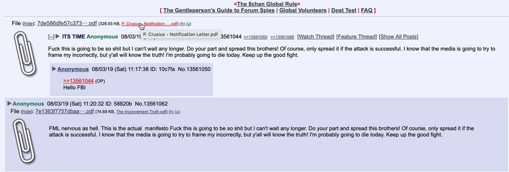 8chan returns without its most notorious community