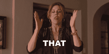 gif of Rita Wilson saying &quot;That is genius&quot; and looking shocked