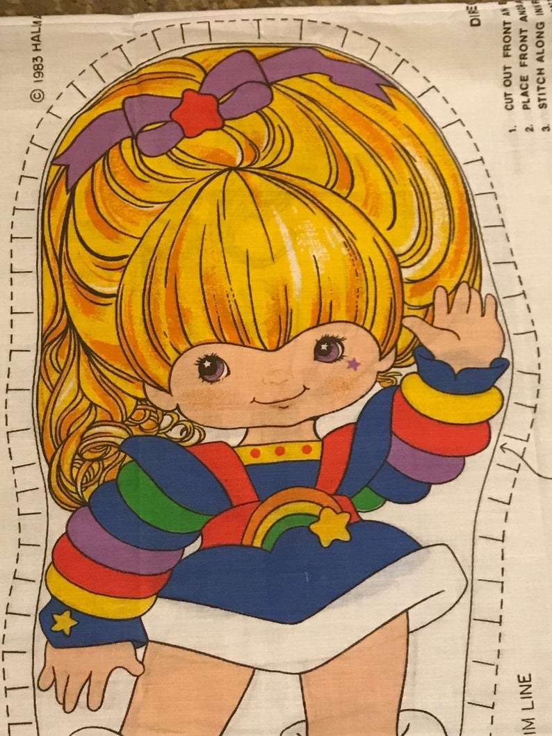 A Rainbow Brite cut and sew doll pattern. 