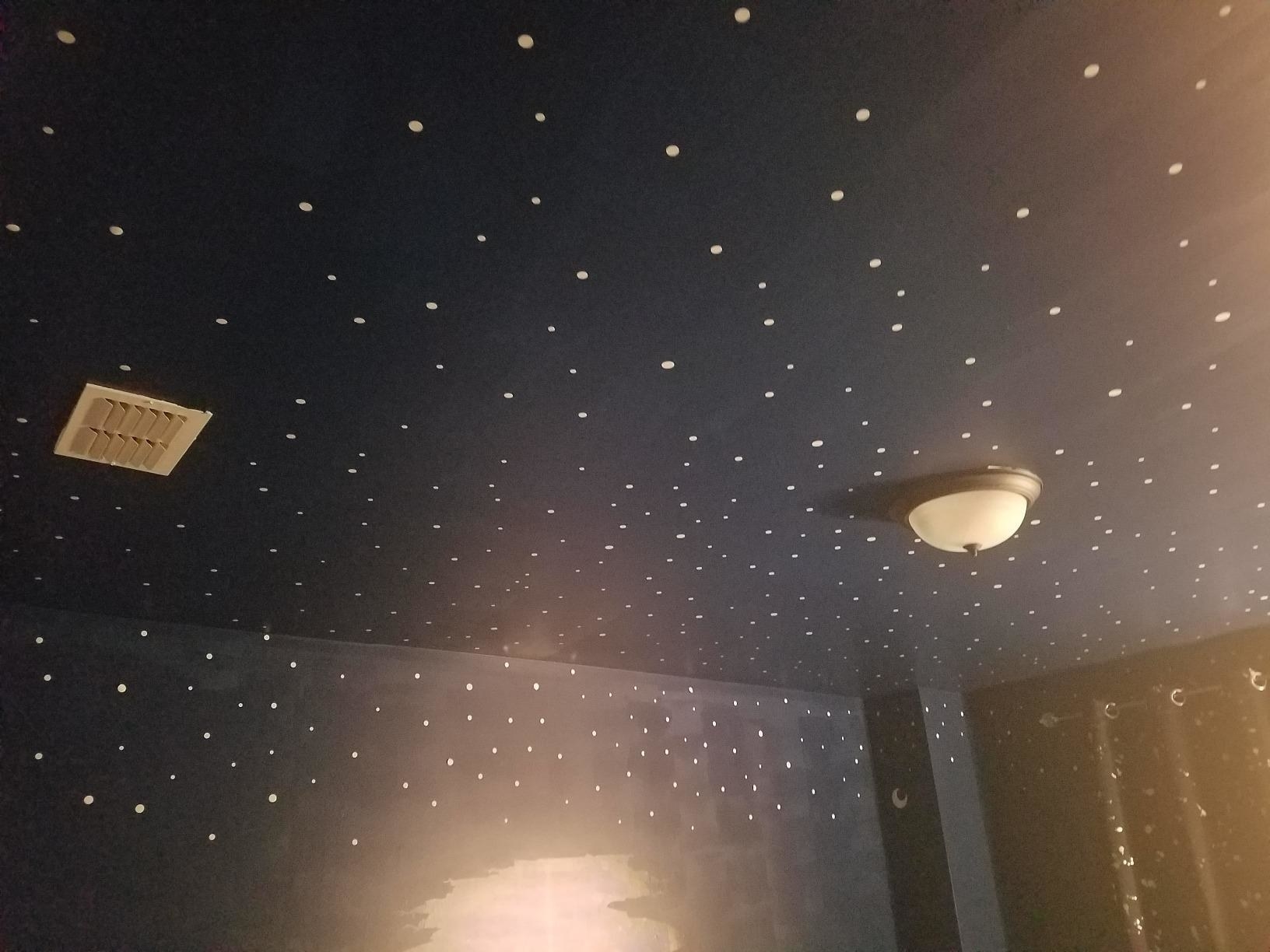 A reviewer&#x27;s ceiling covered in the stars