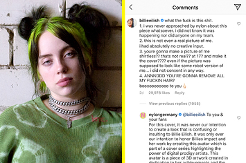 Billie eilish nude magazine cover Billie Eilish Called Out A Magazine For Using A Shirtless Illustration Of Her Without Consent
