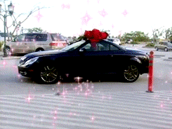 Girl receiving car as gift and saying &quot;mom, what the hell?&quot;