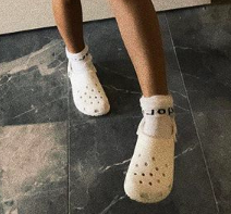 Instagram Of Her Wearing Crocs With Socks