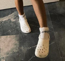 crocs and socks